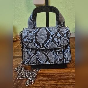 Zara 2 Way Snake Print Crossbody Bag - Like New